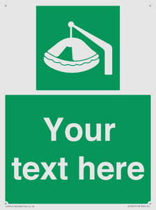 Custom sign Safe condition Davit-launched liferaft